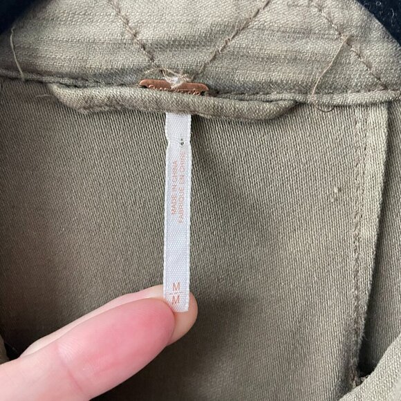 Free People Not Your Brothers Surplus Utility Military Jacket Olive Green Medium - Picture 7 of 9